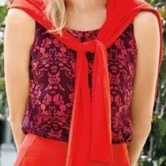 CAbi Sleeveless Tank Top Red Purple Women's Large - Picture 3 of 12